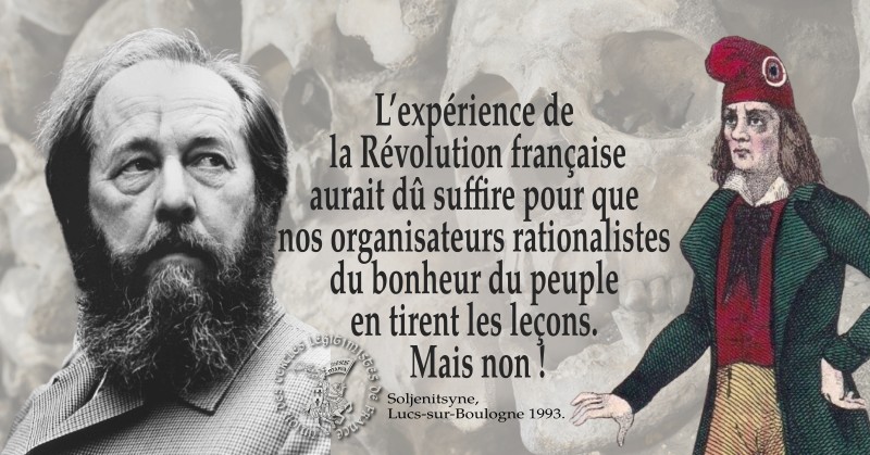 Discours sur la Révolution par Alexandre Soljenitsyne aux Lucs-sur-Boulogne (1993)  La Révolution, malheur des peuples