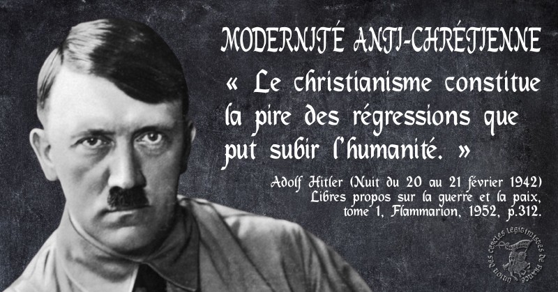 Libres propos de Hitler sur le christianisme Les papes Pie XI et Pie XII répondent à Hitler