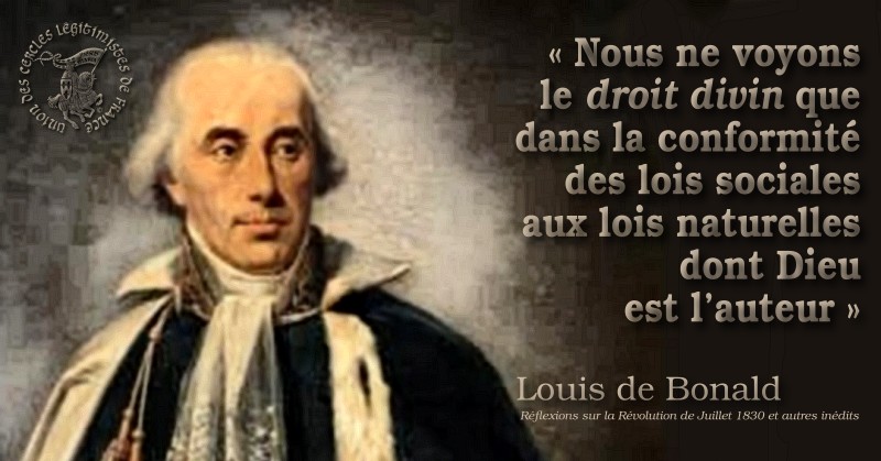 De l’origine de la souveraineté, par Louis de Bonald Droit divin ou souveraineté populaire ?