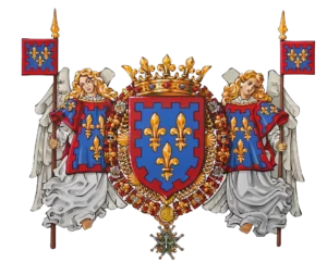 Armoiries du Puiné de la famille royale de France : Alphonse, duc de Berry, fils de Louis XX.