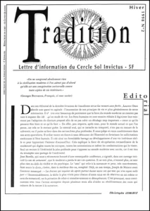 Revue maçonnique éolienne « Tradition - Sol invictus »