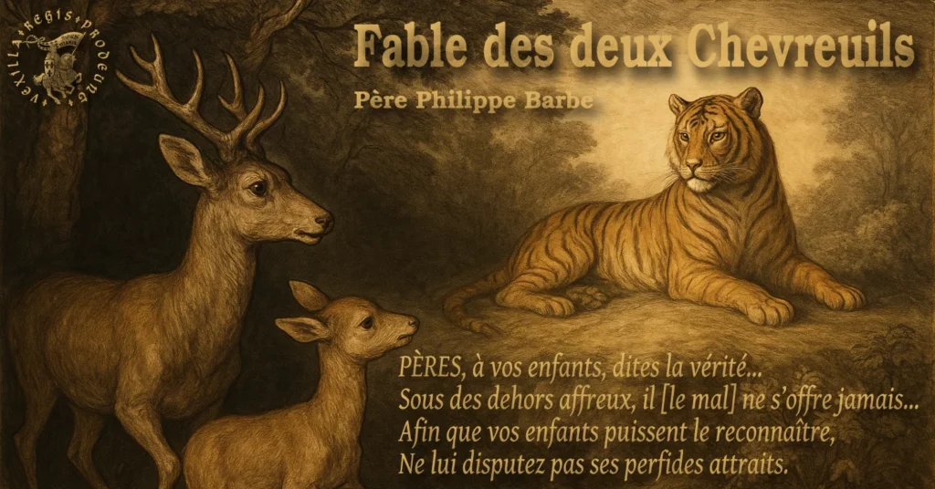 La Fable des deux Chevreuils, du père Philippe Barbe